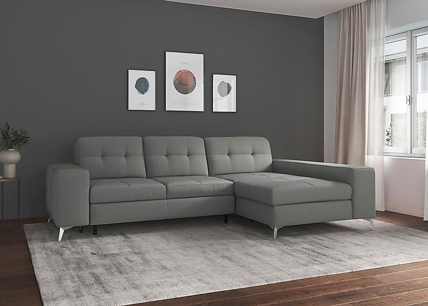 sit&more Ecksofa "Baviene L-Form" inklusive Sitztiefenverstellung und Feder günstig online kaufen