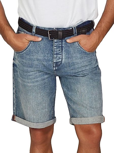 DENIMFY Jeans Shorts Herren mit Gürtel Stretch Kurz Regular Fit DFBo günstig online kaufen