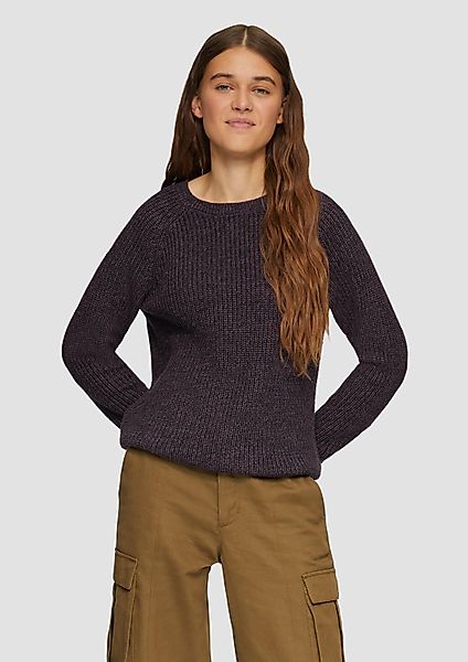 QS Longpullover Strickpullover Melierter Strickpullover mit günstig online kaufen