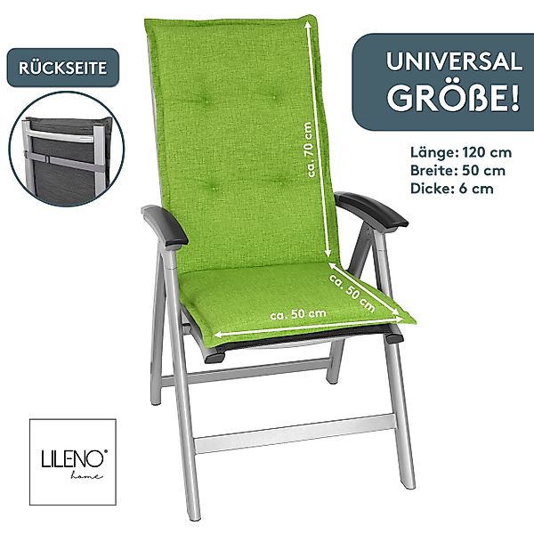 LILENO HOME Hochlehnerauflage Gartenstuhl Auflage, bequeme günstig online kaufen