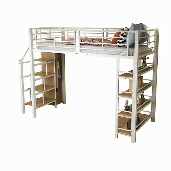 HAUSS SPOLE Kinderbett 90x200 mit Stauraumtreppe und Kleiderschrank, Einleg günstig online kaufen