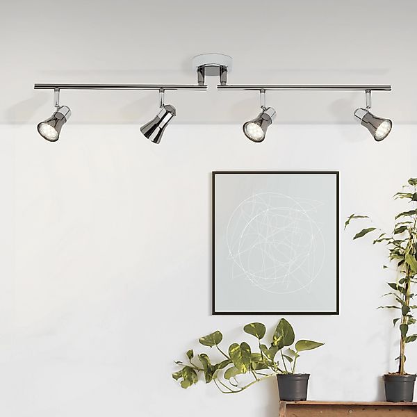 Brilliant LED-Spotrohr Jupp 4-flammig Chrom und Schwarz günstig online kaufen