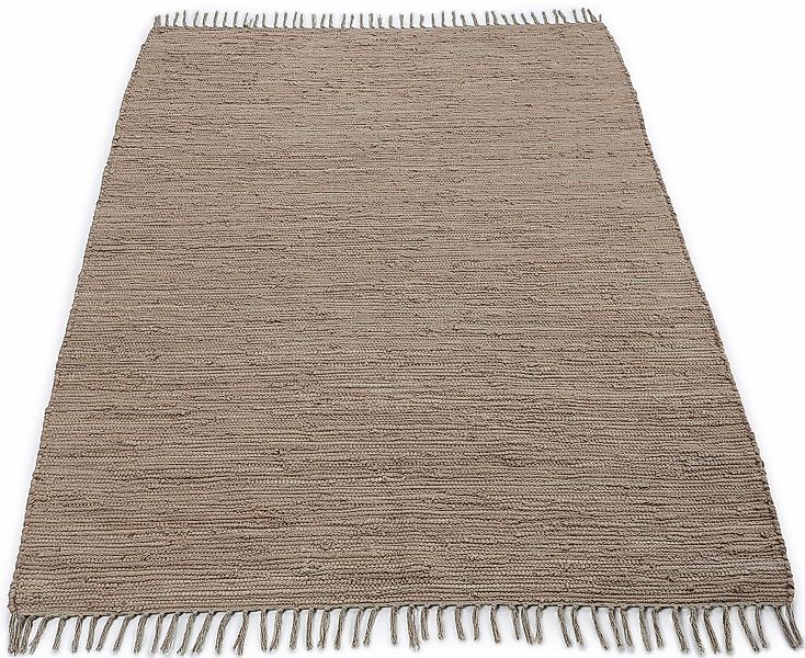 carpetfine Teppich "Kelim Chindi uni, auch als Läufer" rechteckig 5 mm Höhe günstig online kaufen