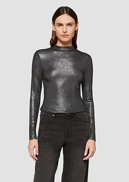 s.Oliver Langarmshirt Schmal geschnittenes Langarmshirt aus günstig online kaufen