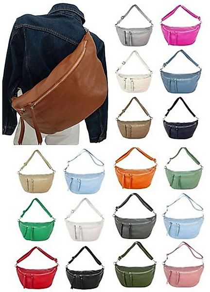 Sa-Lucca Bauchtasche XXL Bodybag Bauchtasche Crossbag Echt Leder Made in It günstig online kaufen