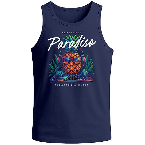 Neverless Tanktop Herren Tank-Top DJ Ananas günstig online kaufen