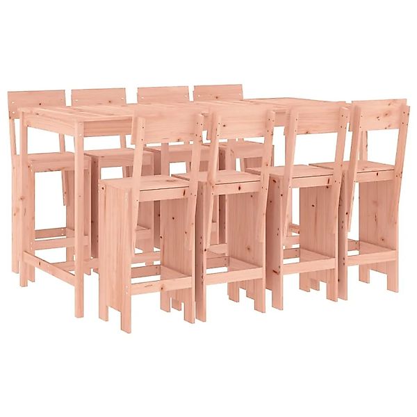vidaXL 9-tlg Gartenbar-Set Massivholz Douglasie Modell 2 günstig online kaufen