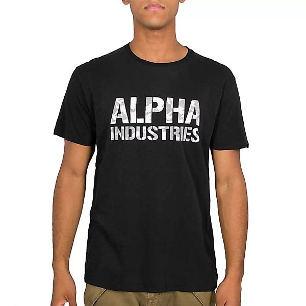 Alpha Industries Camo Print Kurzärmeliges T-shirt XL Black / White günstig online kaufen