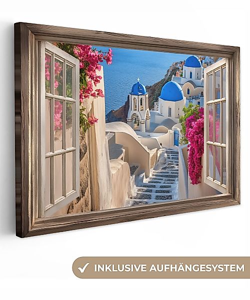 OneMillionCanvasses® Leinwandbild Fensterblick - Fenster - günstig online kaufen