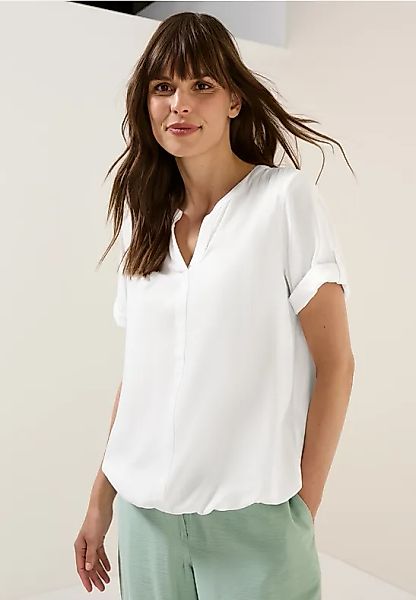 Split Neck Viskose-Bluse günstig online kaufen