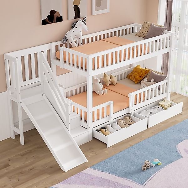 Odikalo Etagenbett Kinderbett,mit Rutsche,und magnetischer Tür,ohne günstig online kaufen