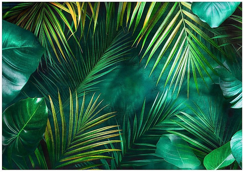 Wallarena Fototapete Blätter Tropisch Grün Vlies Tapete Wohnzimmer Schlafzi günstig online kaufen