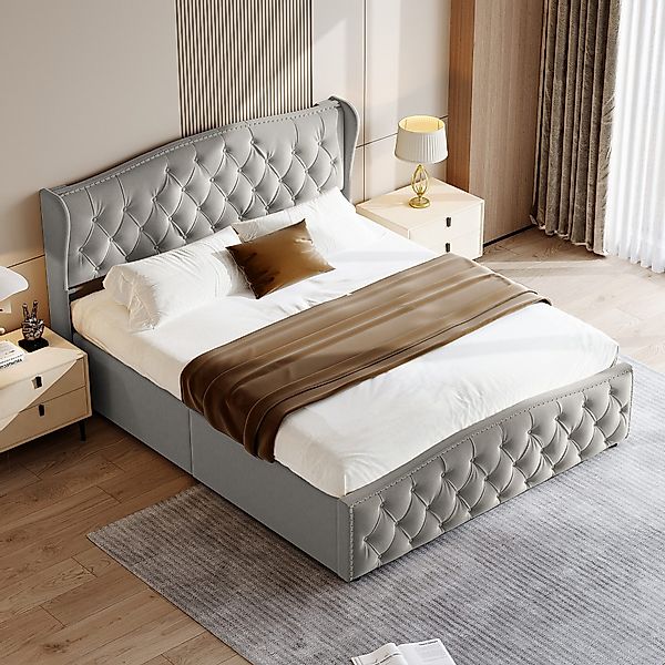 PXloue Polsterbett Elegantes Polsterbett mit Kopfteil günstig online kaufen
