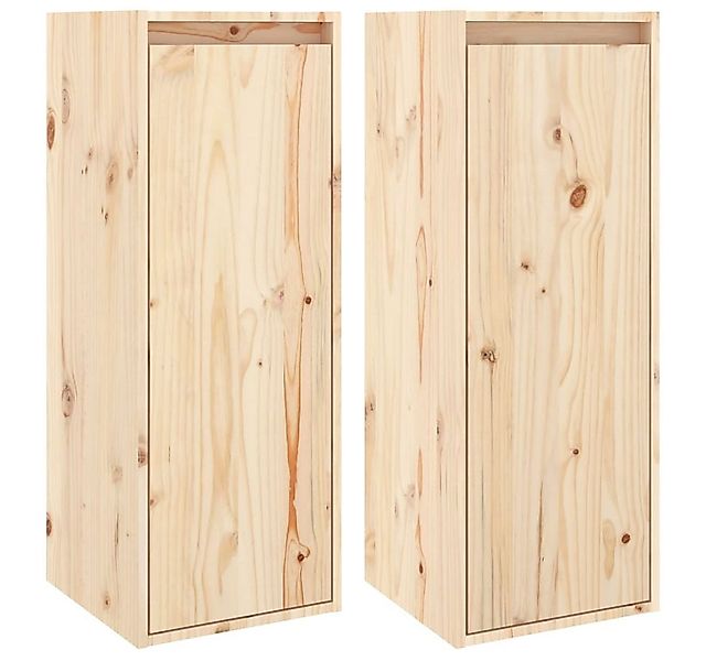 vidaXL Regal Wandschränke 2 Stk. 30x30x80 cm Massivholz Kiefer, 2-tlg. günstig online kaufen