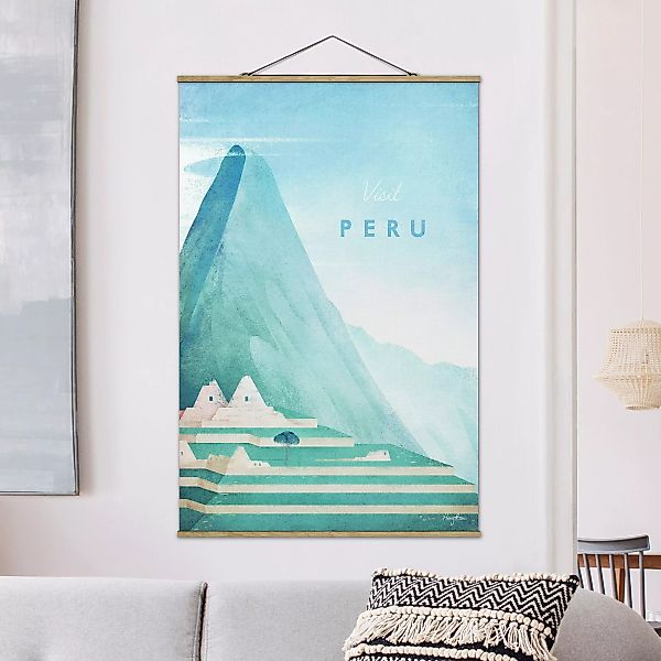 Stoffbild mit Posterleisten - Hochformat Reiseposter - Peru günstig online kaufen