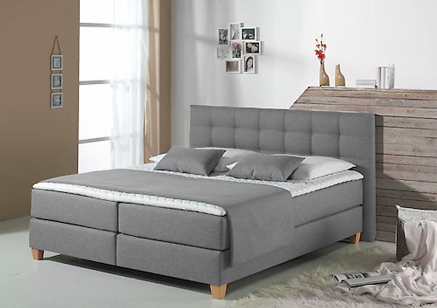 Home affaire Boxspringbett »Moulay«, inkl. Topper, in Überlänge 220 cm, 3 H günstig online kaufen