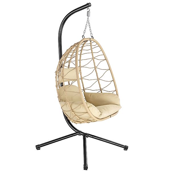 HinHocker Hängesessel Hängesessel mit Gestell, Creme, günstig online kaufen