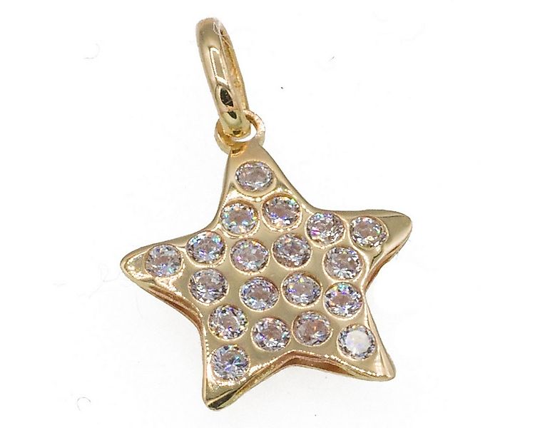 Bella Carina Kettenanhänger Anhänger Stern 585 Gold 14 Karat mit Zirkonia, günstig online kaufen