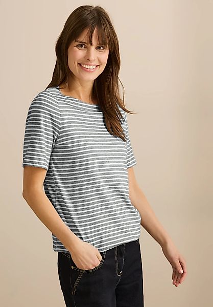 Cecil Rundhalsshirt aus reiner Baumwolle günstig online kaufen