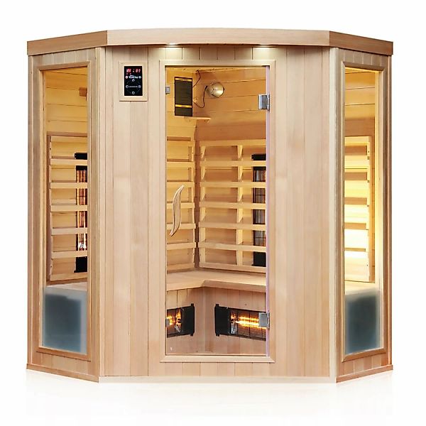 Dewello Infrarotkabine Infrarotsauna Haley 160cm x 160cm 2-4 Personen Volls günstig online kaufen