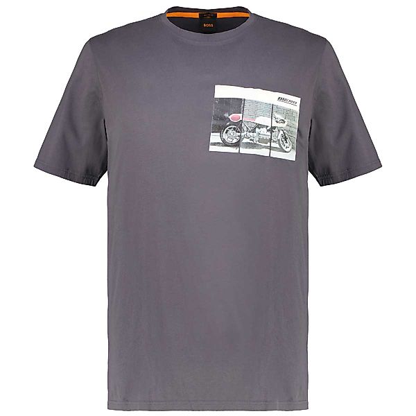BOSS T-Shirt mit Foto-Print Farbe dunkelgrau Größe: 6XL günstig online kaufen