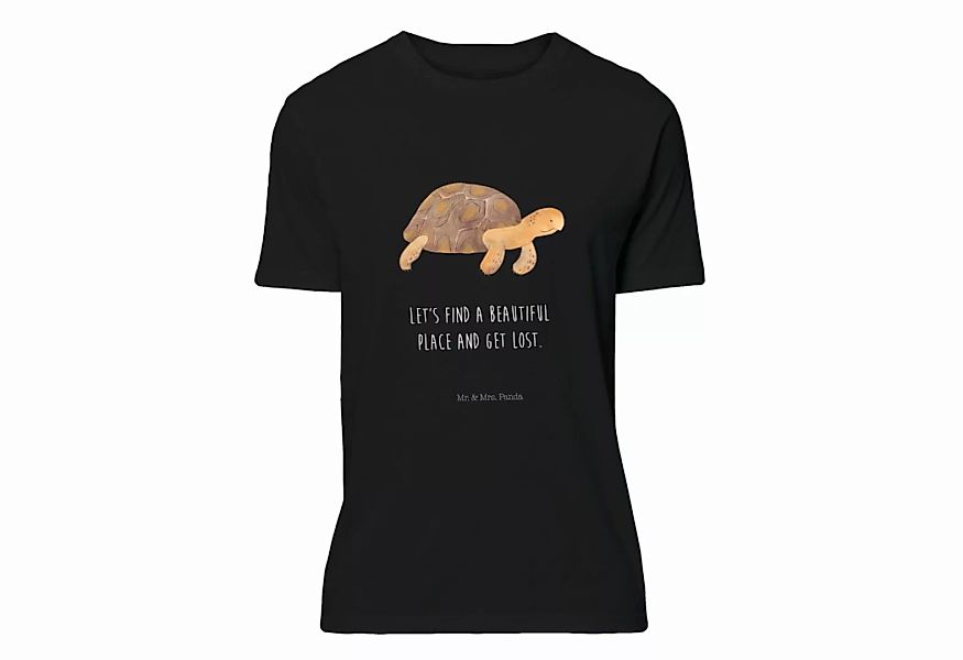 Mr. & Mrs. Panda T-Shirt Schildkröte marschiert - Schwarz - Geschenk, Urlau günstig online kaufen