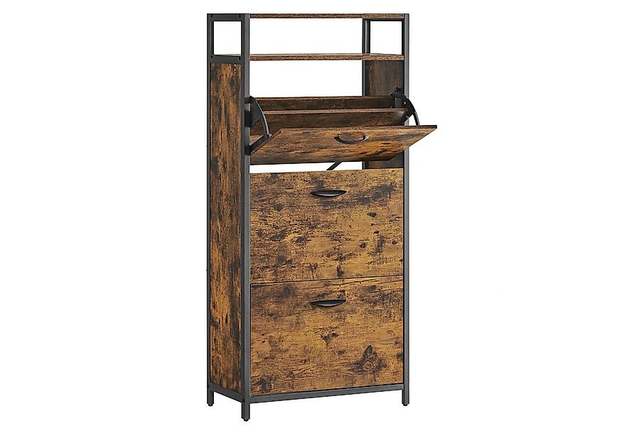 VASAGLE Schuhschrank Schuhrgal Schuhablage mit vielem Stauraum 60x30x130cm/ günstig online kaufen