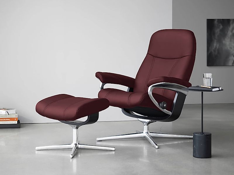 Stressless "Consul" mit Cross Base, Größe S, M & L, Holzakzent Schwarz günstig online kaufen