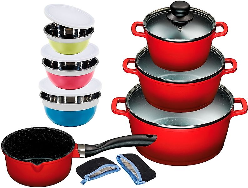 KING Topf-Set "ALUGUSS" Set, je 1 Kochtopf 16/20/24 cm, 1 Stieltopf 16 cm, günstig online kaufen