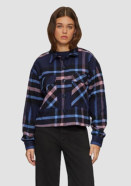 QS Langarmbluse Bluse Cropped Overshirt aus günstig online kaufen