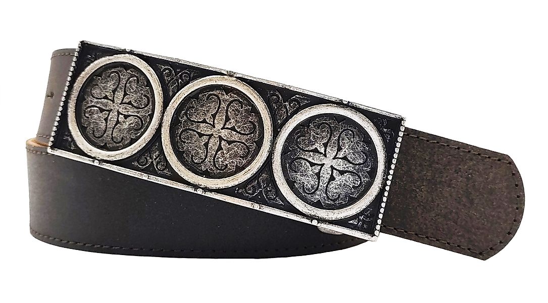 Cassandra Accessoires Ledergürtel mit Ornamentik-Schließe MADE günstig online kaufen
