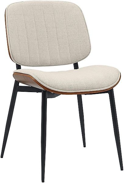 CLP Besucherstuhl Tiffin, Polsterstuhl mit Rückenlehne, Bugholz günstig online kaufen