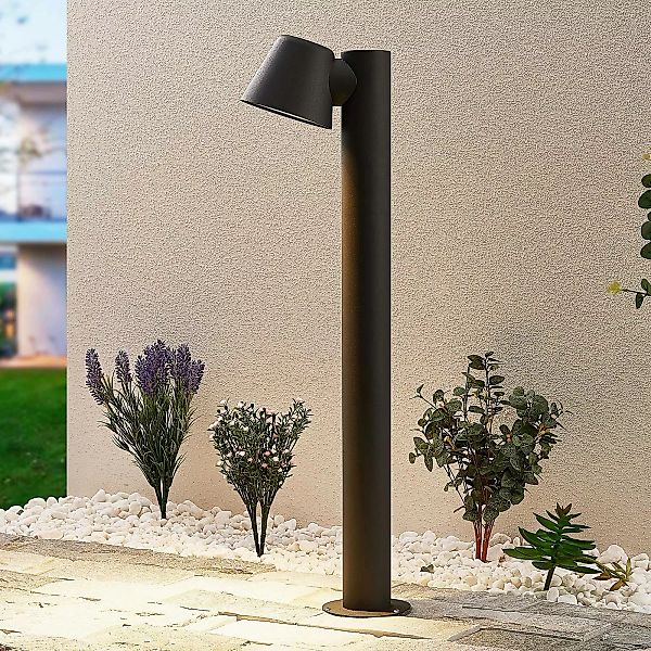 Lindby Pollerleuchte Ileyna, anthrazit, Metall, 70cm günstig online kaufen