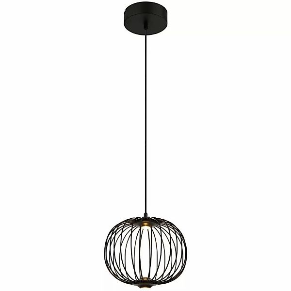 GLOBO LED-Pendelleuchte schwarz Aluminium Metall H/D: ca. 150x30 cm günstig online kaufen