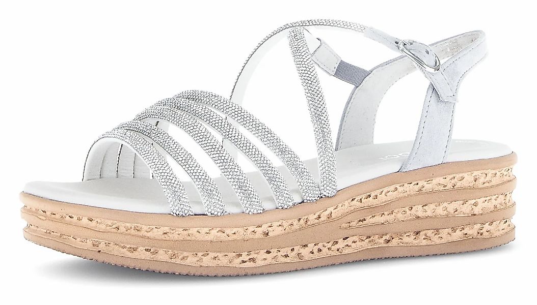 Gabor Keilsandalette, Plateau, Sommerschuh, Riemchensandale in funkelnder O günstig online kaufen