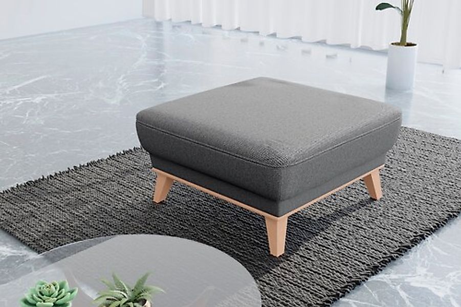 sit&more Polsterhocker "Lavida", Mit elegantem Holzrahmen günstig online kaufen