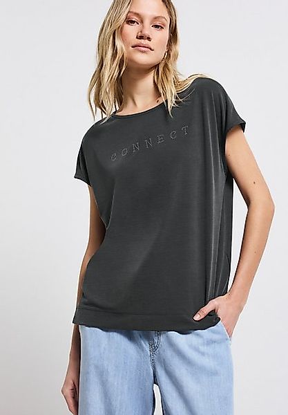 STREET ONE T-Shirt mit Wording aus Schmucksteinen günstig online kaufen