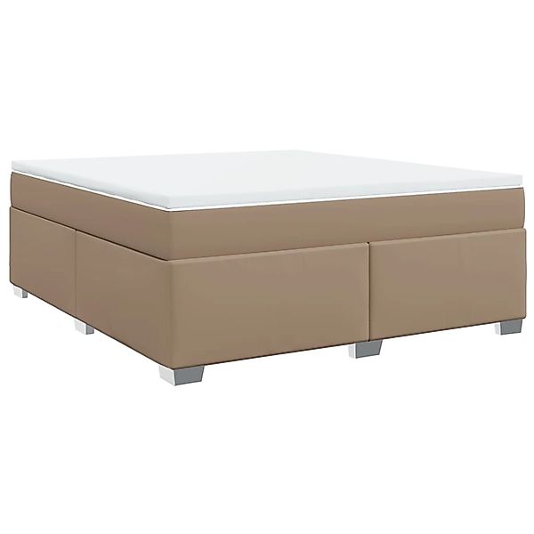 vidaXL Boxspringbett mit Matratze Cappuccino-Braun 180x200 cm Kunstleder 32 günstig online kaufen