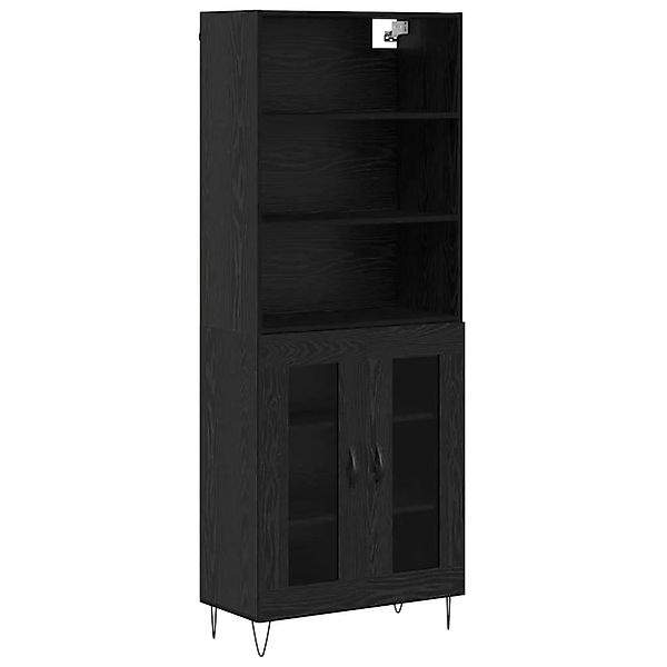 vidaXL Highboard 2-Tlg Schwarz Eichen-Optik Holzwerkstoff 3403173 günstig online kaufen