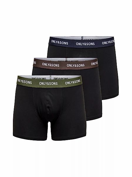 Only & Sons Herren Boxershorts ONSFIT TRUNK 3er Pack günstig online kaufen