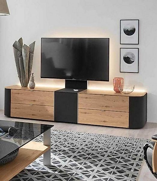 Musterring Anbauschrank Medienkombination Q-Media MR Balkeneiche Bianco Fur günstig online kaufen