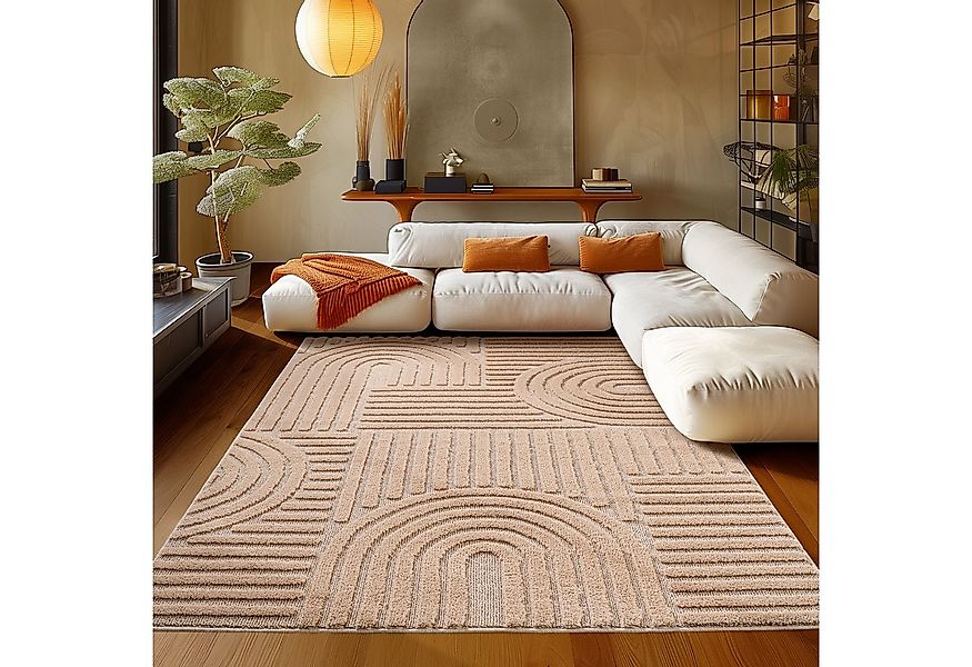 Teppium Hochflor-Teppich Boho-Design, Rechteckig, Höhe: 20 mm, Teppich Wohn günstig online kaufen