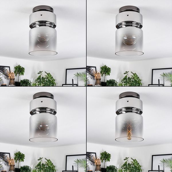 hofstein Deckenleuchte 1-flammige Deckenlampe aus Metall/Glas günstig online kaufen