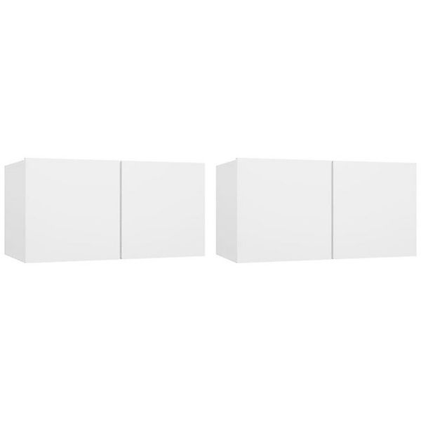 vidaXL TV-Schrank TV-Hängeschränke 2 Stk Weiß 60x30x30 cm günstig online kaufen
