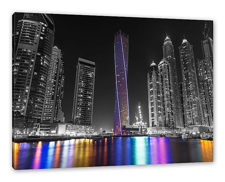 Pixxprint Leinwandbild Skyline von Dubai bei günstig online kaufen