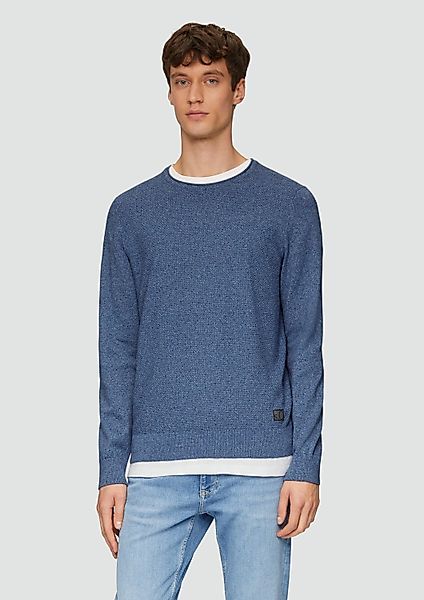 s.Oliver Longpullover Strickpullover Strickpullover mit Strukturmix günstig online kaufen