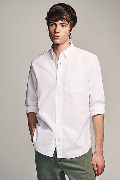 Next Langarmhemd Langärmeliges Oxfordhemd im Slim Fit (1-tlg) günstig online kaufen