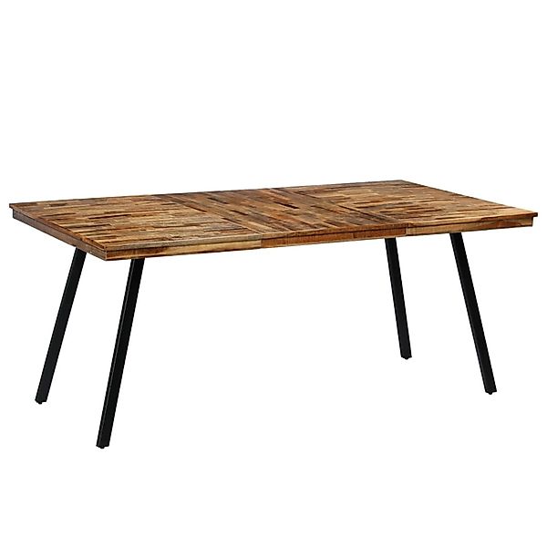 vidaXL Esstisch RecyceltesTeak und Stahl 180 x 90 x 76 cm günstig online kaufen