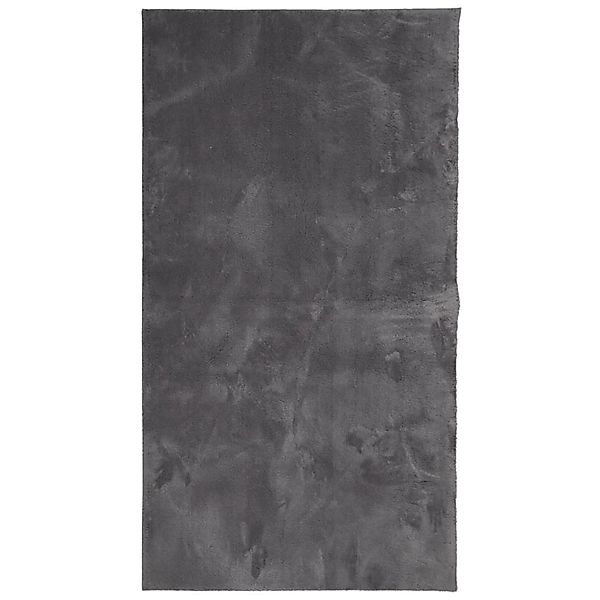 vidaXL Teppich Huarte Kurzflor Weich Und Waschbar Anthrazit 80x150 Cm 19336 günstig online kaufen