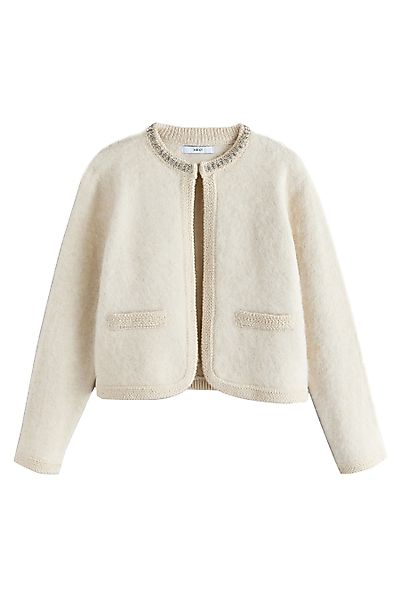 Next Strickjacke Angeraute Strickjacke mit verziertem günstig online kaufen